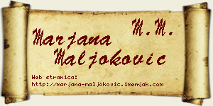 Marjana Maljoković vizit kartica